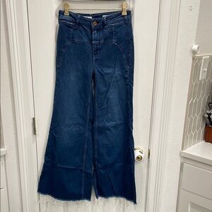Pilcro and the Letterpress Blue Flare Wide-Leg Jeans from Anthropologie